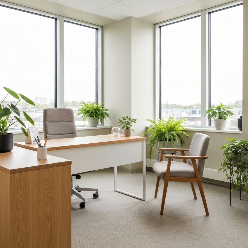 Friendly nutrition consultation setting with natural lighting